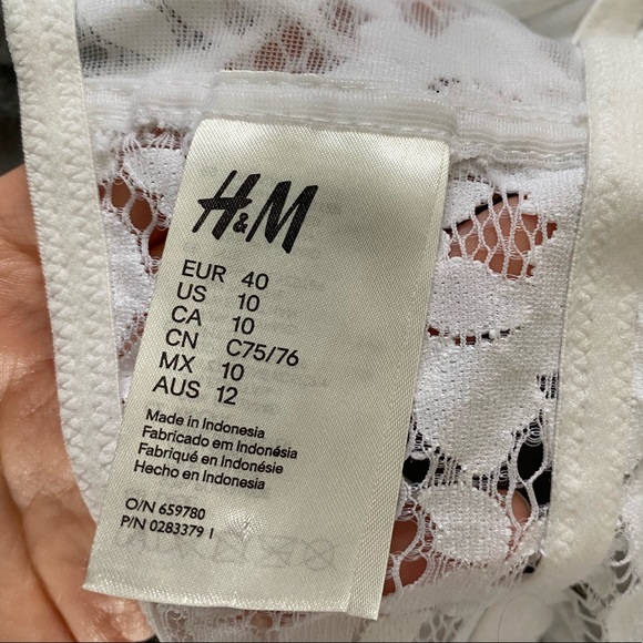 H&M Lacy White Push up Bra - Picture 7 of 10